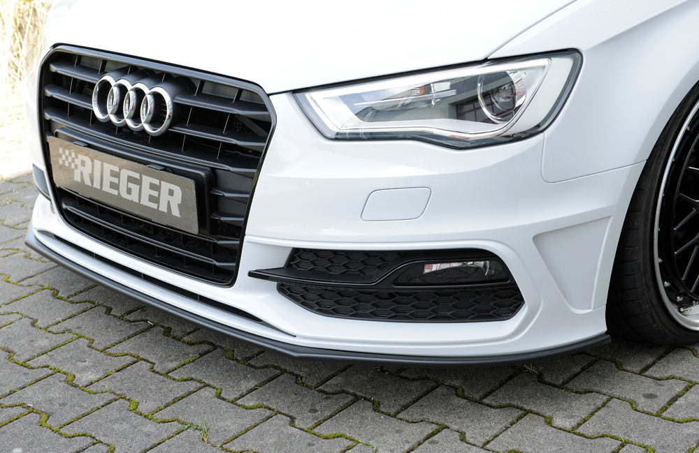 Rieger 00056795 Audi 8V Front Splitter (A3 & S3) -  Matte Black