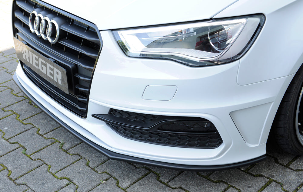 Rieger 00056795 Audi 8V Front Splitter (A3 & S3) -  Matte Black