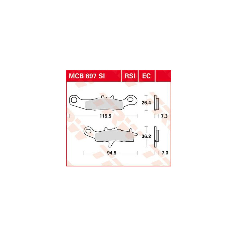 TRW Sinter Offroad Mcb697Si Brake Pad Set