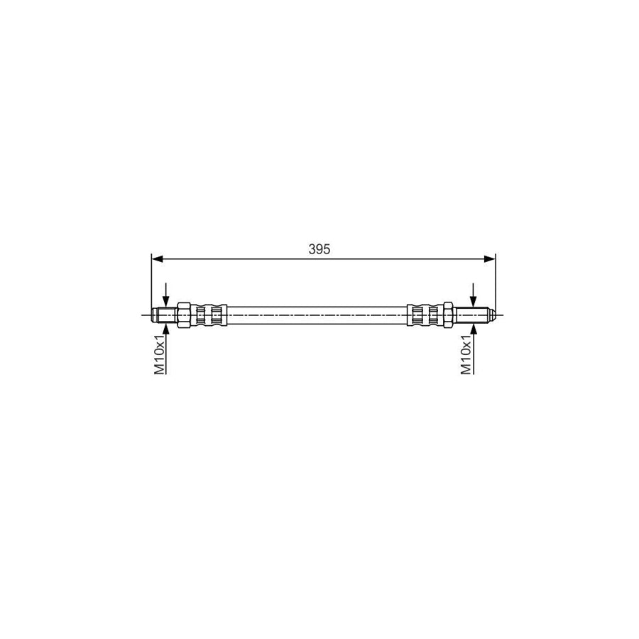 BOSCH 1 987 481 213 Brake Hose for SUZUKI SAMURAI 395Mm