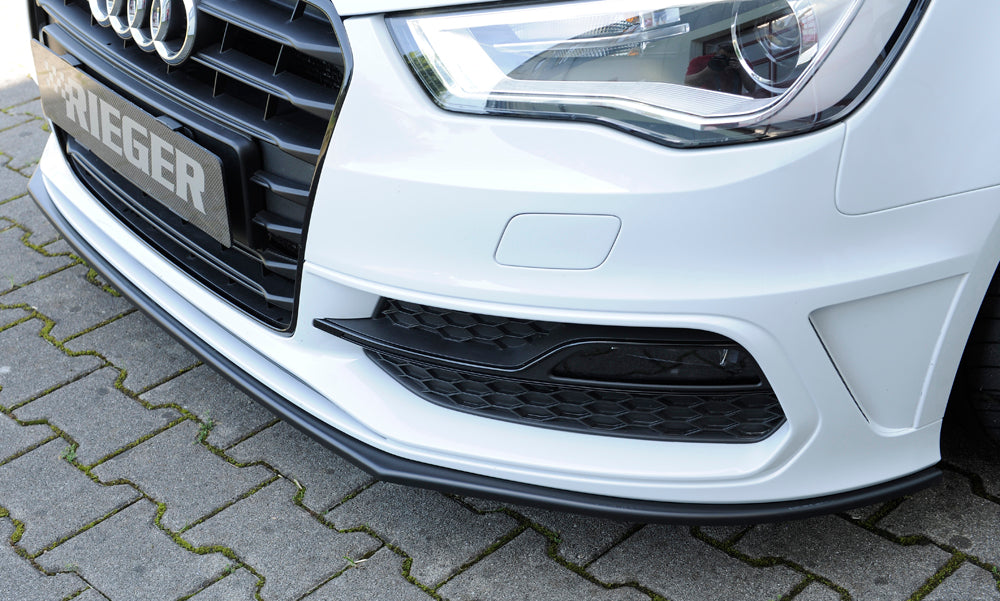 Rieger 00056795 Audi 8V Front Splitter (A3 & S3) -  Matte Black