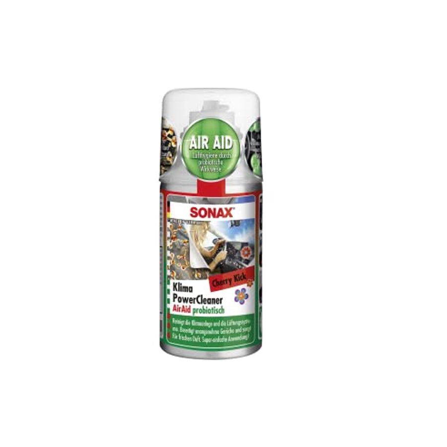 Sonax Car A/C Cleaner AirAid Cherry Kick Counter Display 100ml | ML Performance Car Care