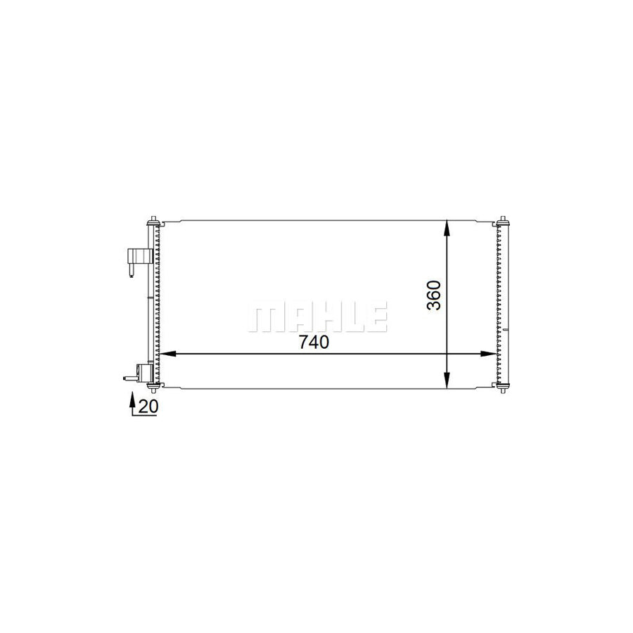 MAHLE ORIGINAL AC 689 000P Air conditioning condenser without dryer