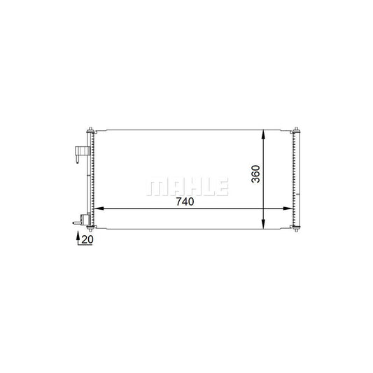 MAHLE ORIGINAL AC 689 000P Air conditioning condenser without dryer