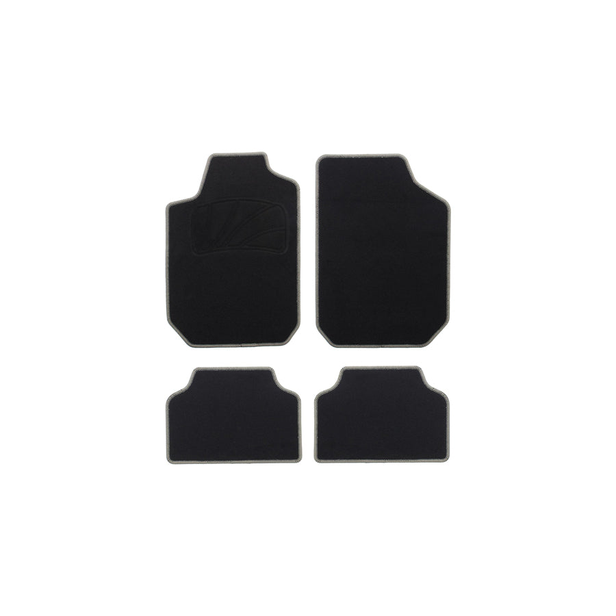 RED SIGN Universal fit 165139 Floor mat set Textile, Front and Rear, Quantity: 4, Black
