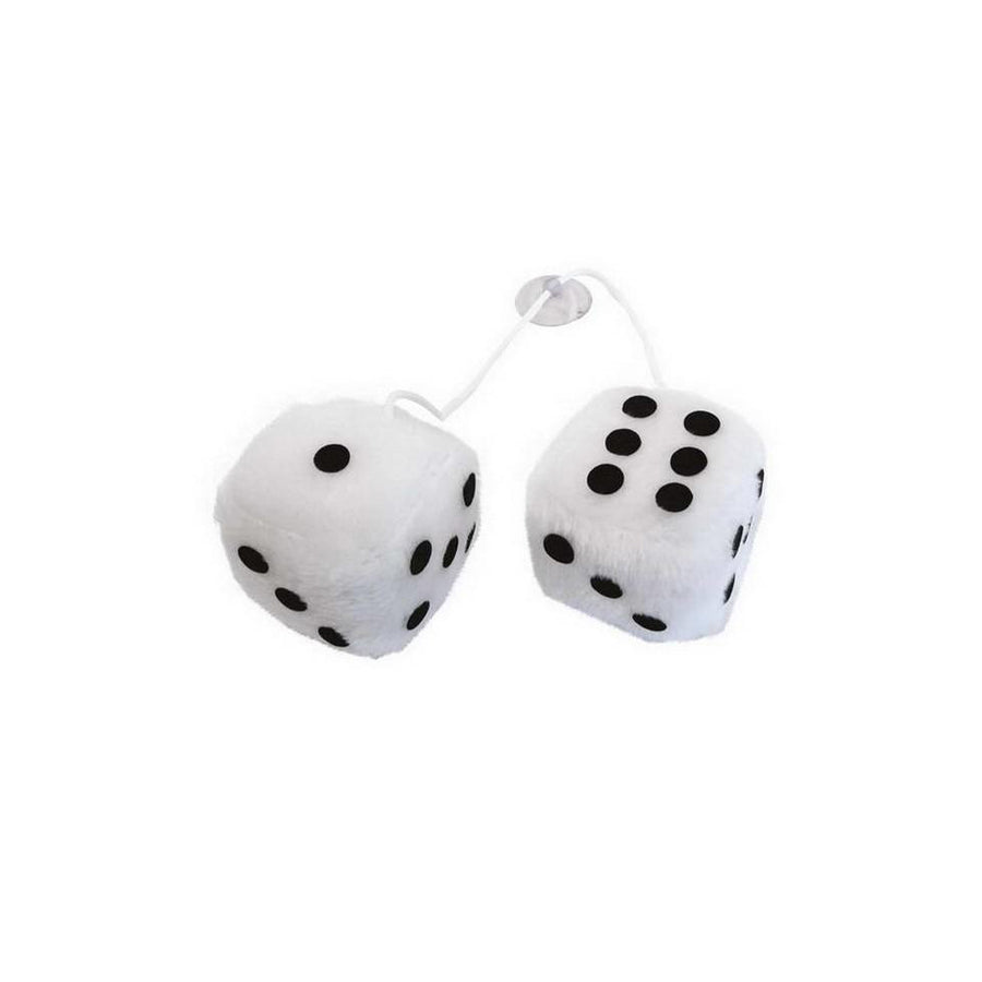 CARPOINT Fuzzy Dice 0510078 Car air freshener White