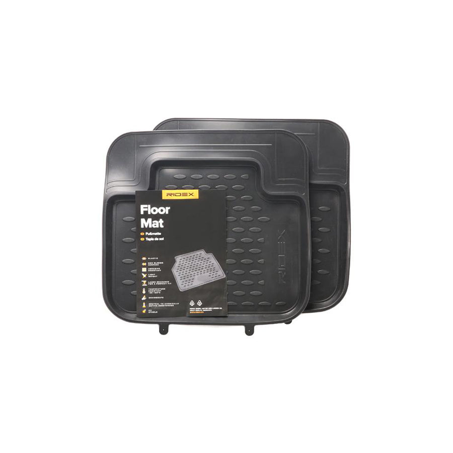 RIDEX Tailored 215A0043 Floor mat set Elastomer, Rear, Quantity: 2, Black