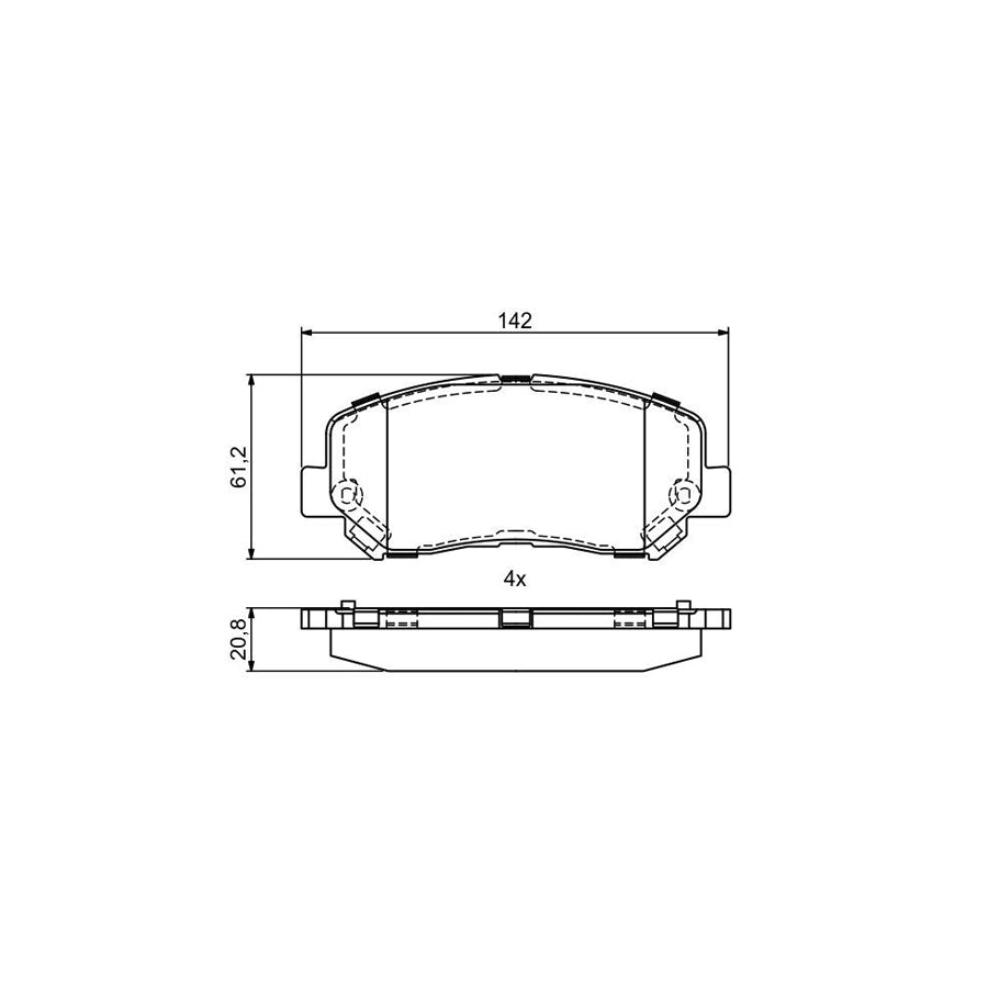 Bosch 0986495405 Brake Pad Set With Anti Squeak Plate With Mounting Manual BP1778