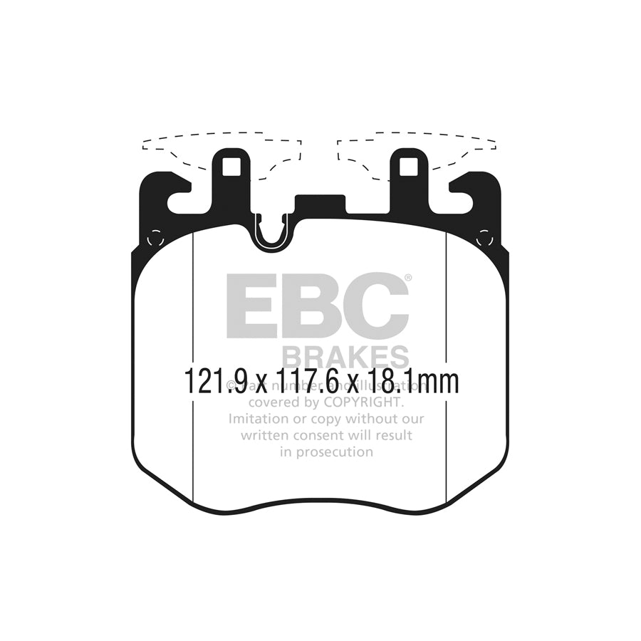 EBC BMW G11 G20 G30 G32 Redstuff Sport Front Brake Pads - Brembo Caliper (Inc. M340ix, M550ix, 640i & 750i) (Pair)