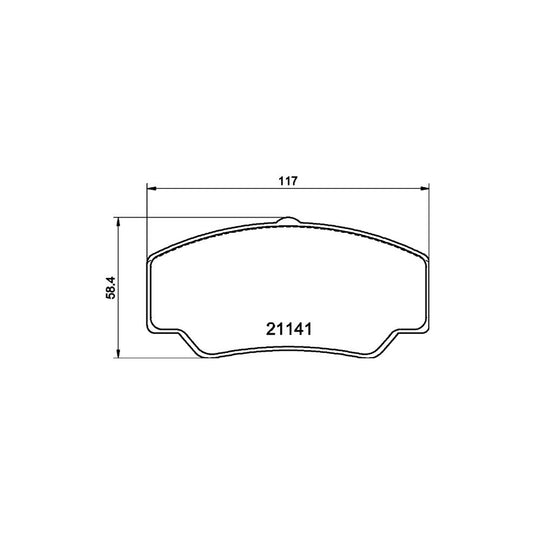 Hella 8DB 355 006 151 Brake Pad Set For Ford Transit Not Prepared For Wear Indicator
