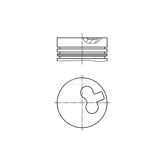 MAHLE ORIGINAL 011 71 01 Piston 83,0 mm, with piston ring carrier