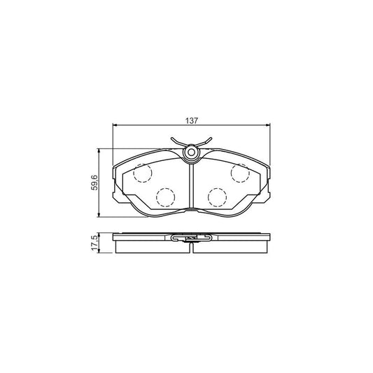 Bosch 0986494545 Brake Pad Set For Nissan 300 Zx With Anti Squeak Plate With Mounting Manual BP1466
