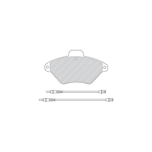 Ferodo Premier Fdb875 Brake Pad Set For CITROEN Xantia Incl Wear Warning Contact