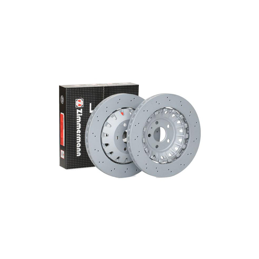 ZIMmERMANN 100 3383 70 Brake Disc for AUDI A3 Perforated Two piece brake disc Vented Coated Alloyed High carbon