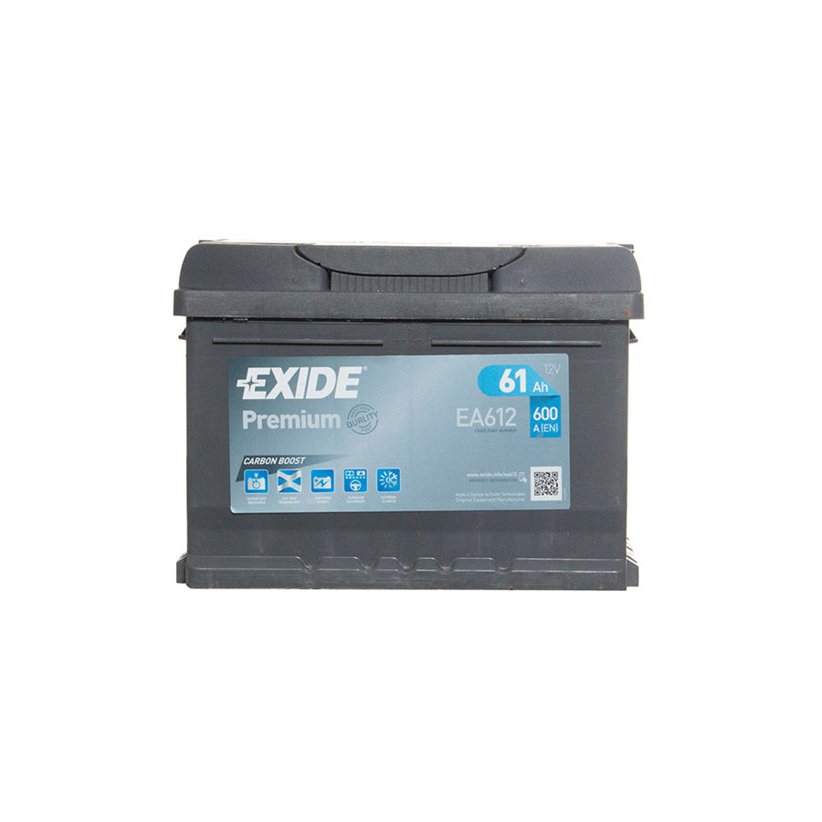Exide Premium 075 EA612 W075TE Car Battery (61Ah) - 5 Year Guarantee