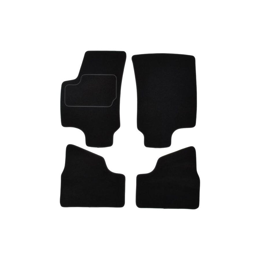 CUSTOPOL Tailored OPL50C Floor mat set for OPEL Astra G Saloon (T98) Textile, Front and Rear, Quantity: 4, Black