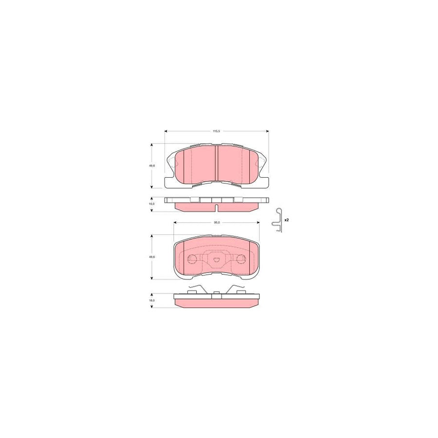 TRW Gdb3266 Brake Pad Set With Acoustic Wear Warning