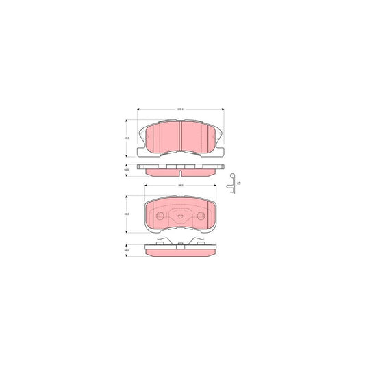 TRW Gdb3266 Brake Pad Set With Acoustic Wear Warning