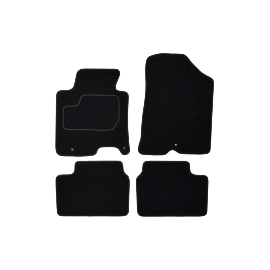 MAMMOOTH Tailored A041 KIA75 PRM 01 Floor mat set for KIA CEE'D Textile, Front and Rear, Quantity: 4, Black
