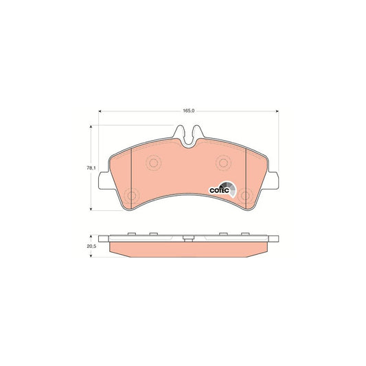 TRW Cotec Gdb1699 Brake Pad Set Prepared For Wear Indicator With Brake Caliper Screws With Accessories