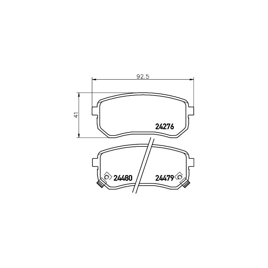 Hella 8DB 355 006 581 Brake Pad Set With Acoustic Wear Warning