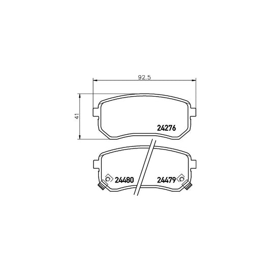 Hella 8DB 355 006 581 Brake Pad Set With Acoustic Wear Warning