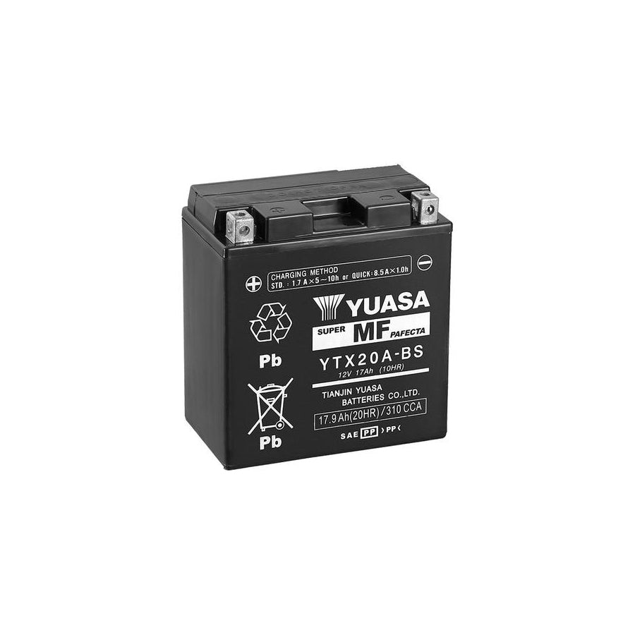 Yuasa YTX20A-BS 12v VRLA Motorbike & Motorcycle Battery
