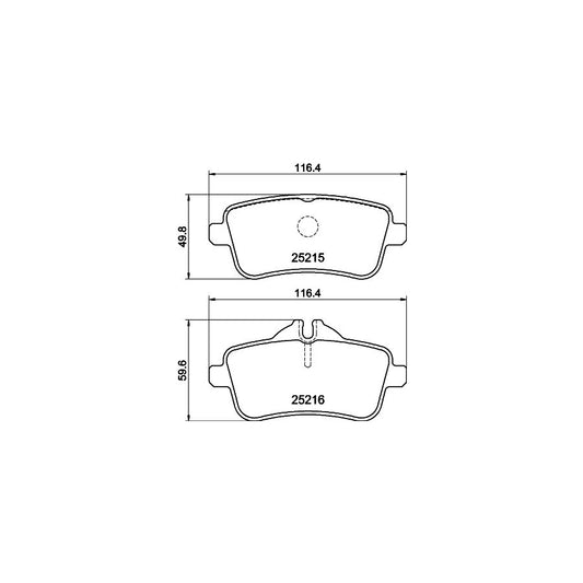 Hella 8DB 355 019 841 Brake Pad Set Prepared For Wear Indicator With Brake Caliper Screws With Accessories