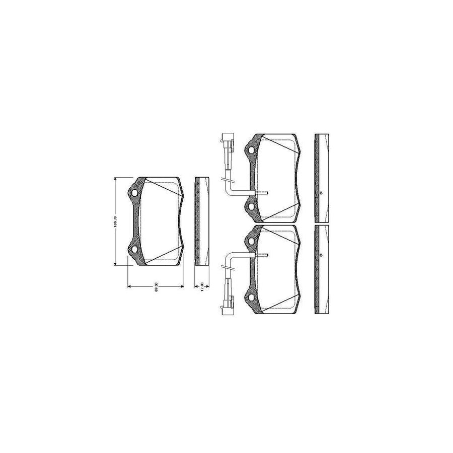 Bosch 0986Tb2243 Brake Pad Set Incl Wear Warning Contact