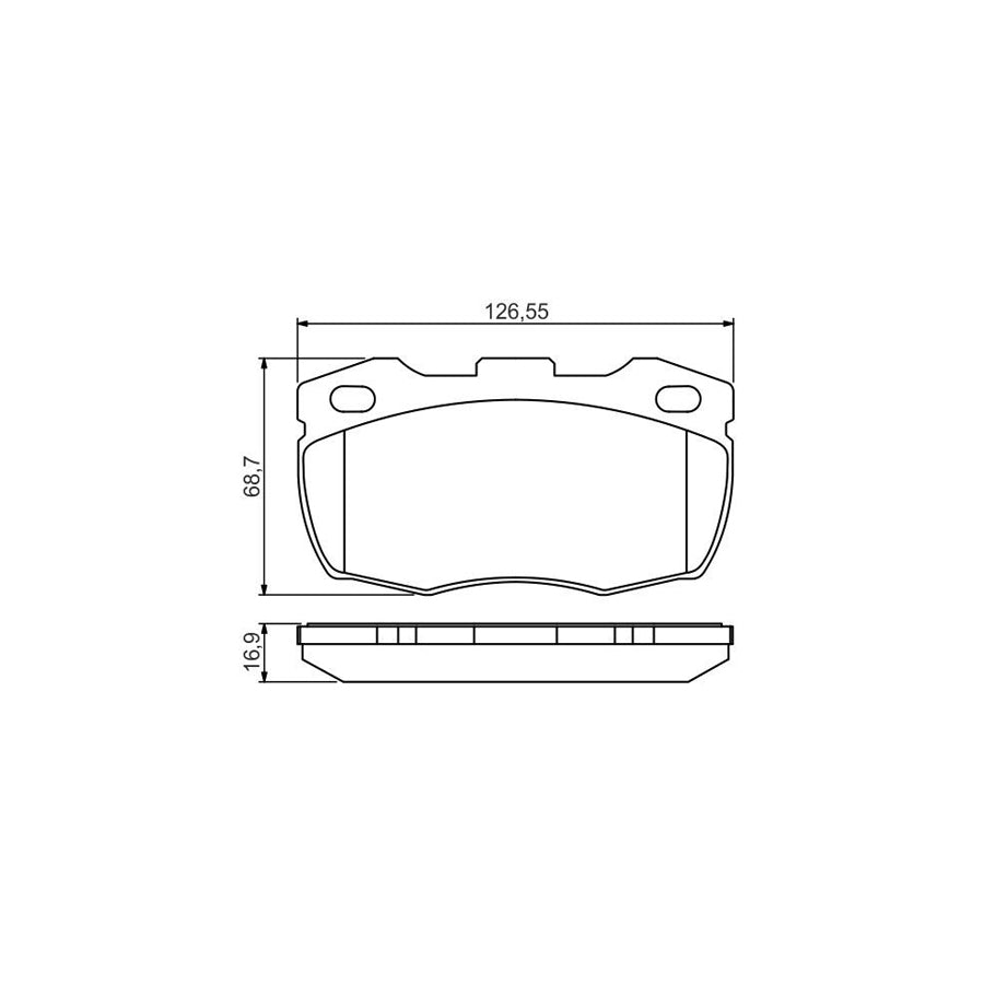 Bosch 0986495269 Brake Pad Set For Land Rover Defender With Anti Squeak Plate BP1574