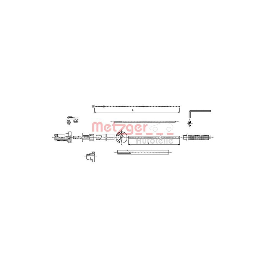 METZGER 10.1175 Throttle Cable for PEUGEOT 306 | Duco Car Parts UK Car Parts