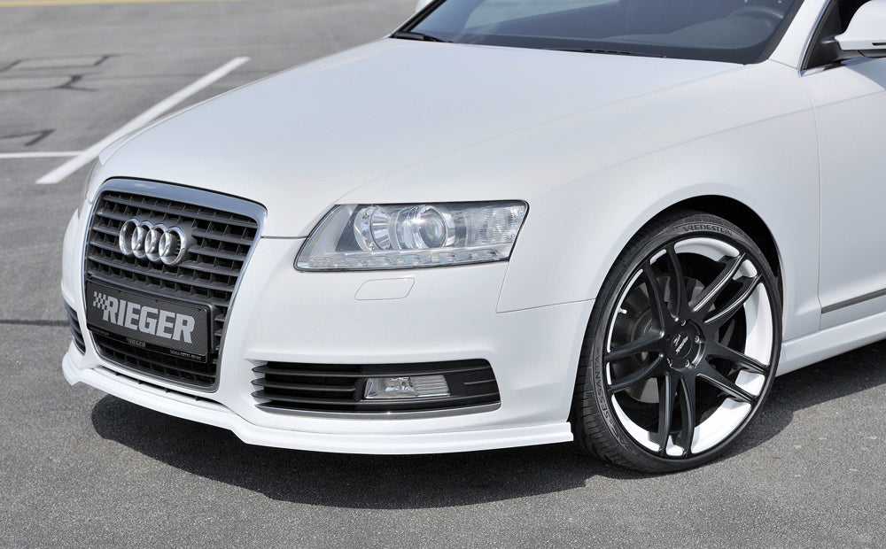 Rieger 00055330 Audi 4F A6 Front Splitter -  Matte Black