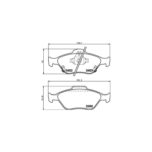 Hella 8DB 355 006 721 Brake Pad Set With Acoustic Wear Warning