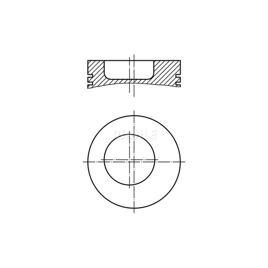 MAHLE ORIGINAL 002 79 20 Piston 97,5 mm, with piston ring carrier, without cooling duct
