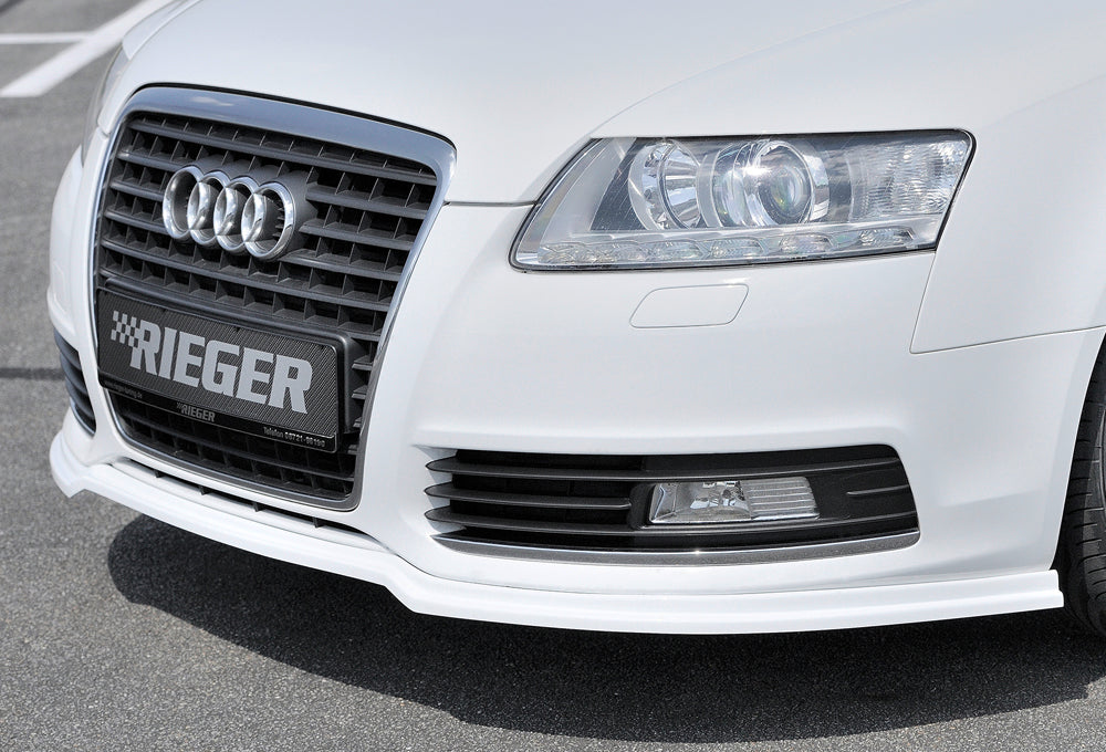 Rieger 00055330 Audi 4F A6 Front Splitter -  Matte Black