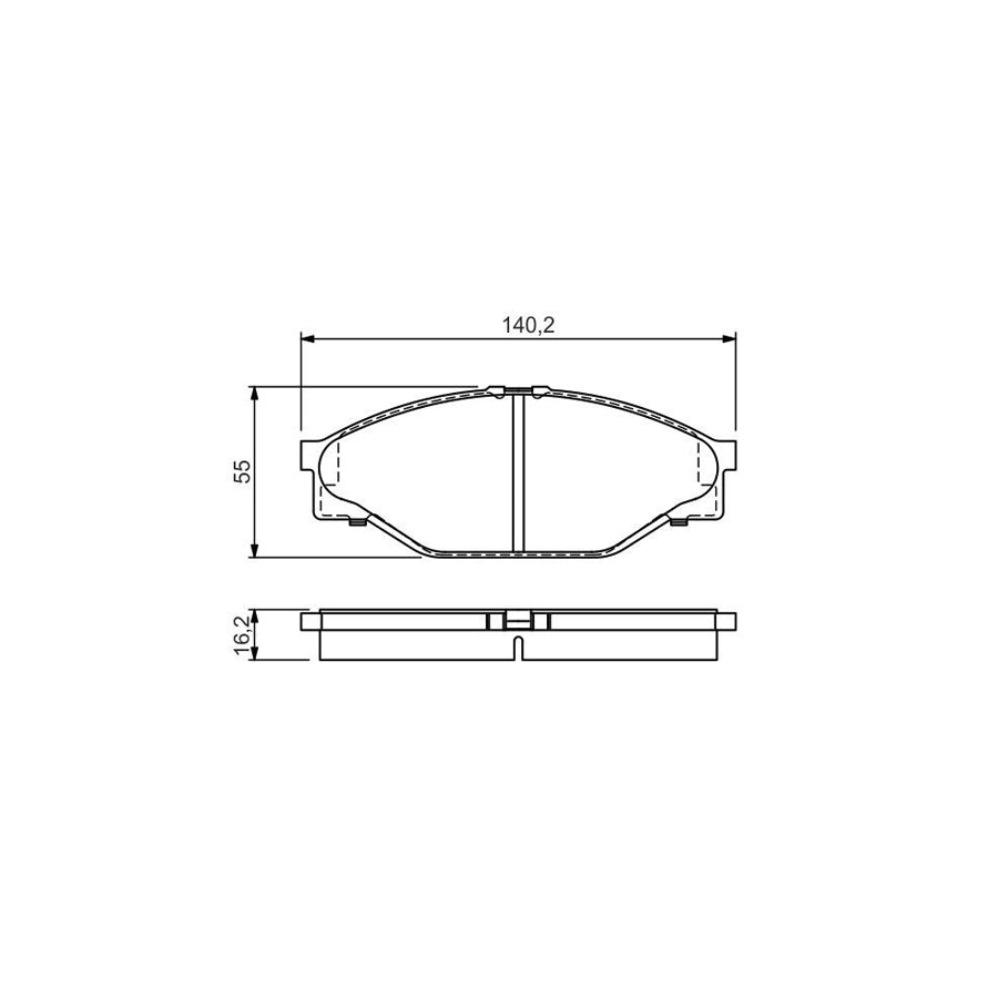 Bosch 0986424225 Brake Pad Set With Anti Squeak Plate With Mounting Manual BP104