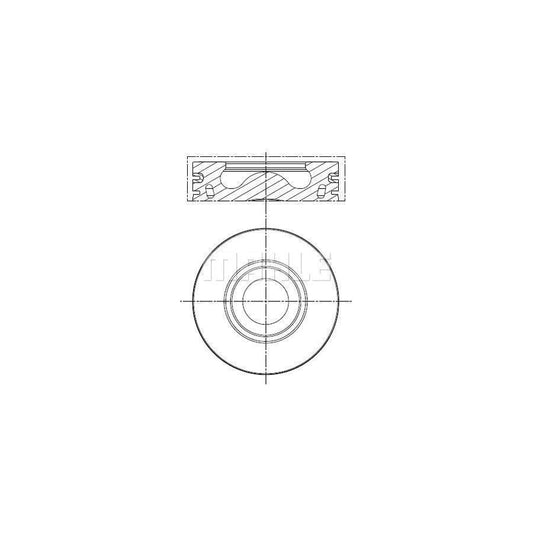MAHLE ORIGINAL 013 PI 00140 000 Piston 89,92 mm, with cooling duct, with piston ring carrier