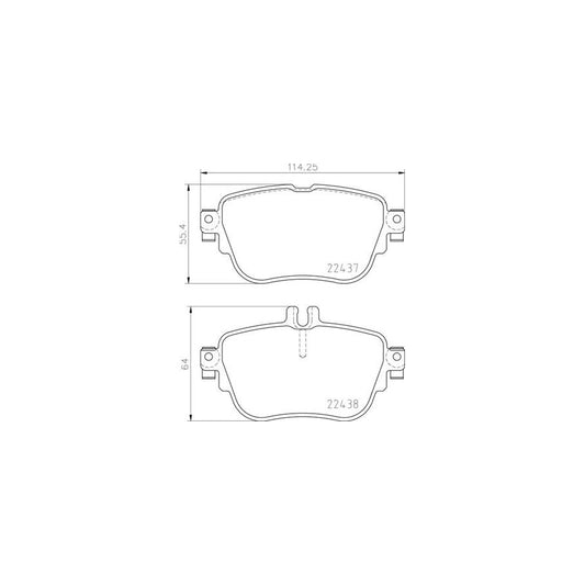 Brembo P 50 136 Brake Pad Set Prepared For Wear Indicator