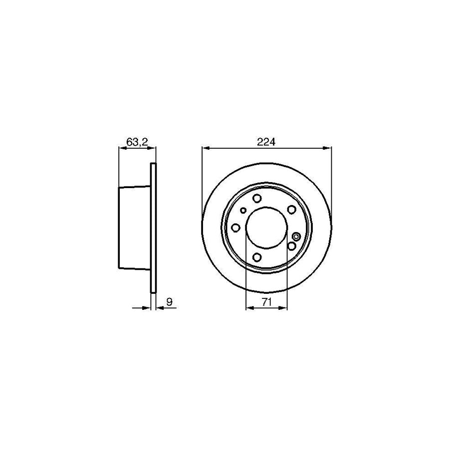 BOSCH 0 986 478 141 Brake Disc for CITROEN XM Solid Oiled