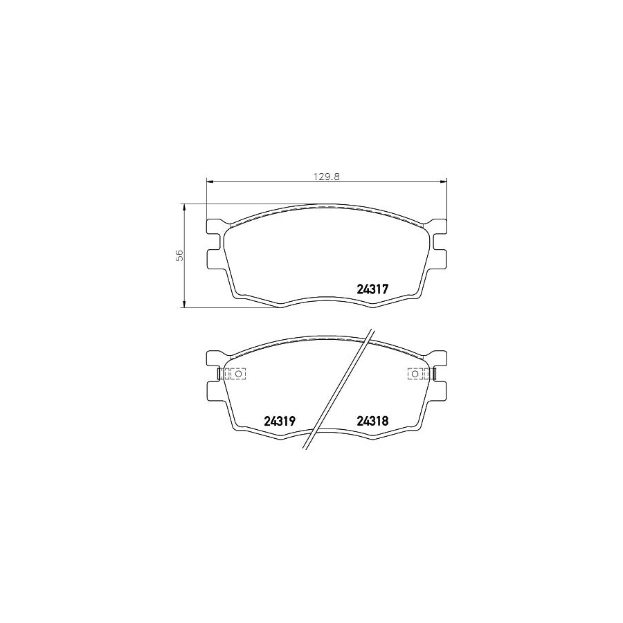 Hella 8DB 355 006 951 Brake Pad Set With Acoustic Wear Warning