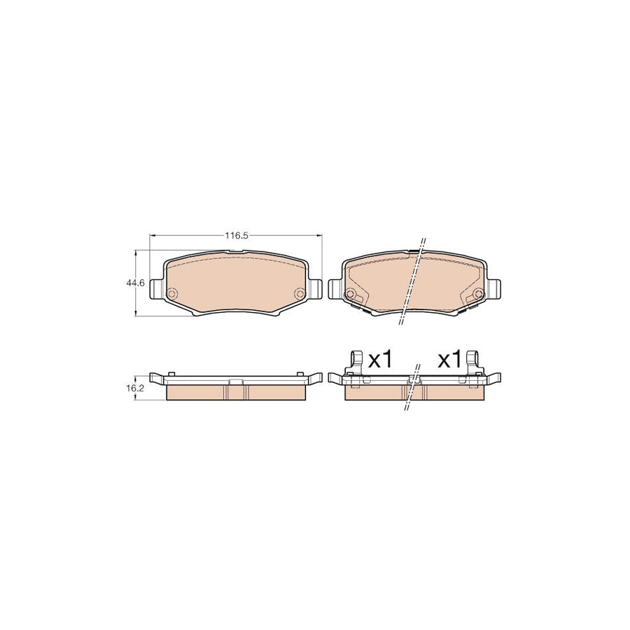 TRW Gdb3565 Brake Pad Set For Tata Telco Aria Off Road With Acoustic Wear Warning
