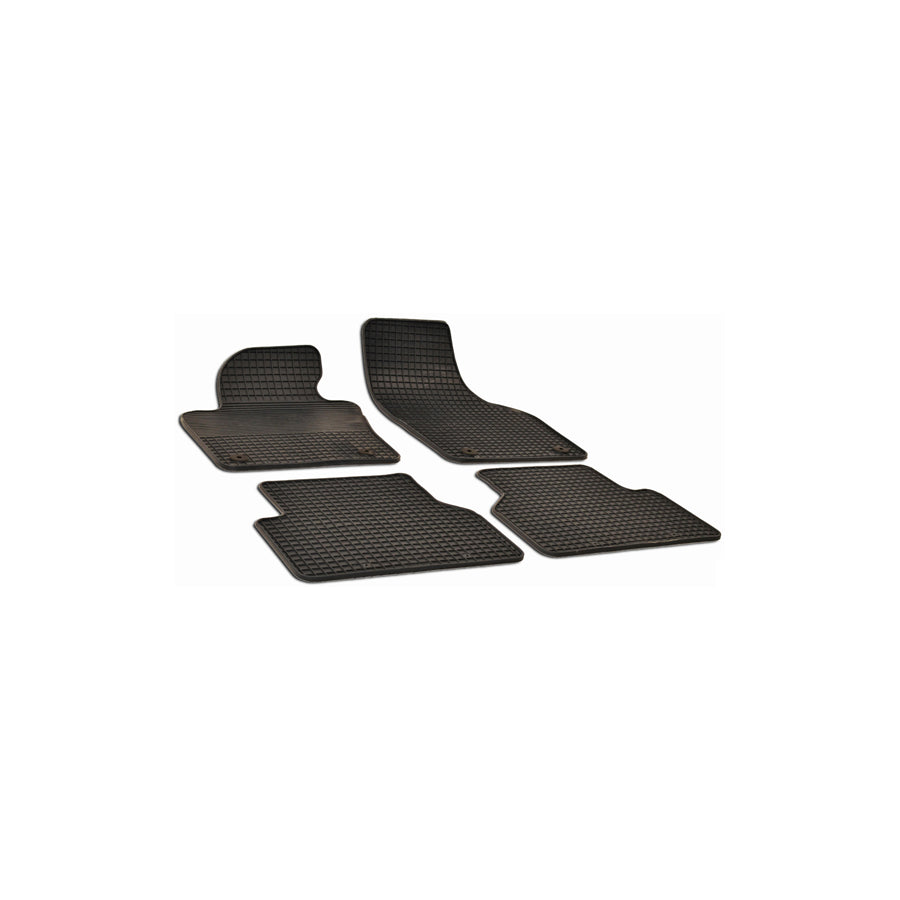 WALSER 50666 Floor mat set for AUDI Q3 (8UB, 8UG) Elastomer, Front and Rear, Quantity: 4, Black