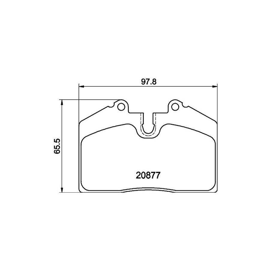 Hella 8DB 355 006 351 Brake Pad Set Prepared For Wear Indicator