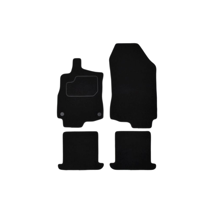 MAMMOOTH A041 RNT365 PRM 01 Floor mat set for RENAULT Megane CC (EZ) Textile, Front and Rear, Quantity: 4, Black