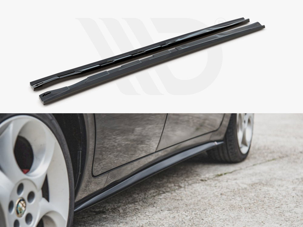 Maxton Design AL-156F-SD1T Side Skirts Diffusers Alfa Romeo 156 Facelift (2003-2006) | Duco Car Parts UK Car Parts