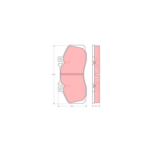 TRW Gdb481 Brake Pad Set Prepared For Wear Indicator