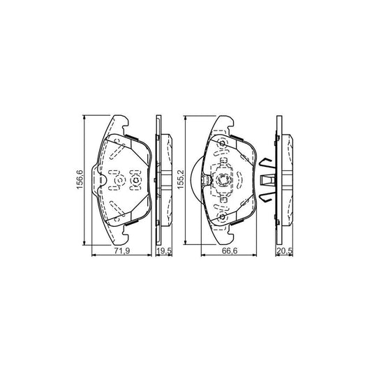 Bosch 0986Tb3192 Brake Pad Set 