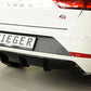 Rieger 00088134 SEAT 5F Leon FR Rear Diffuser for Twin Tailpipe Left - Glossy Black
