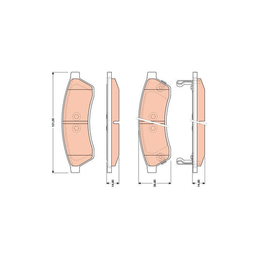 TRW Gdb4172 Brake Pad Set With Acoustic Wear Warning