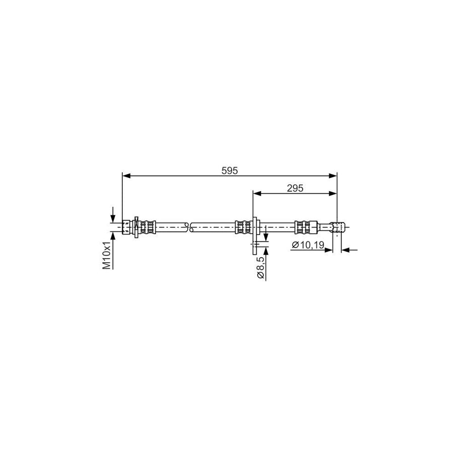 BOSCH 1 987 481 044 Brake Hose for HONDA CR V II RD 580Mm M10X1 
